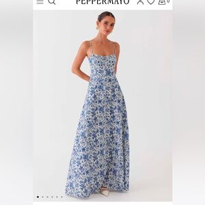 Peppermayo Blue Floral Maxi Dress